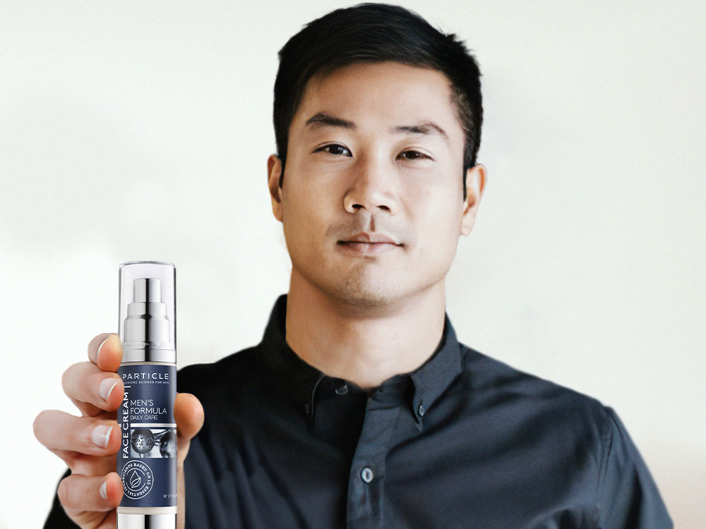 Asian man Particle Face Cream