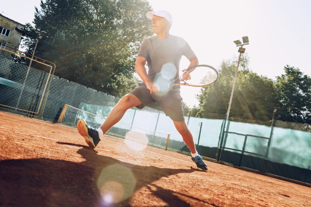 Man playing tennis