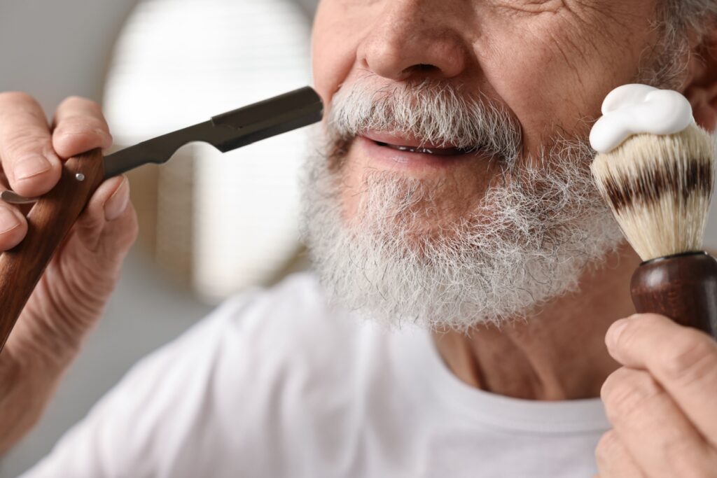 shaving mature